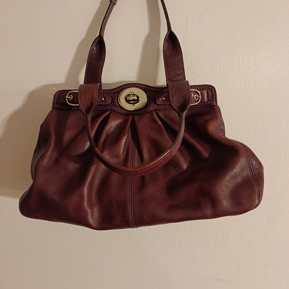 Coach pleated purple purse